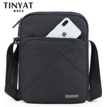 Load image into Gallery viewer, TINYTA Men&#39;s bag light Men Shoulder Bag for 9.7&#39;pad 8 pocket Waterproof Casual crossbody bag Black Canvas Messenger bag shoulder
